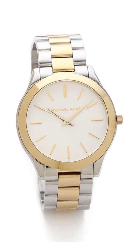 michael kors slim runway watch silver|michael kors runway chronograph.